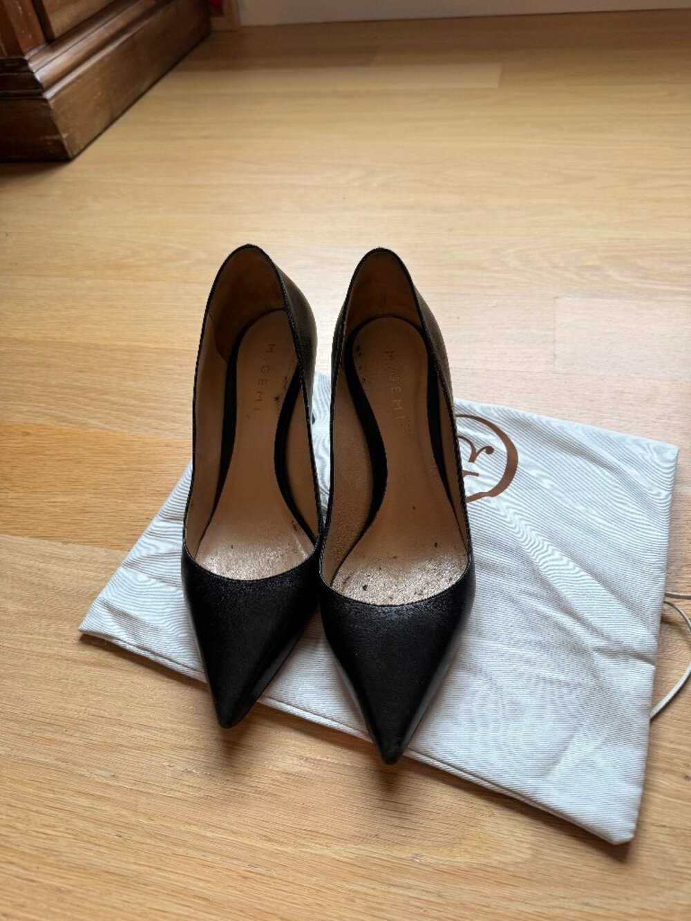 M. Gemi The Esatto. Black Leather. Size 39.5 EU